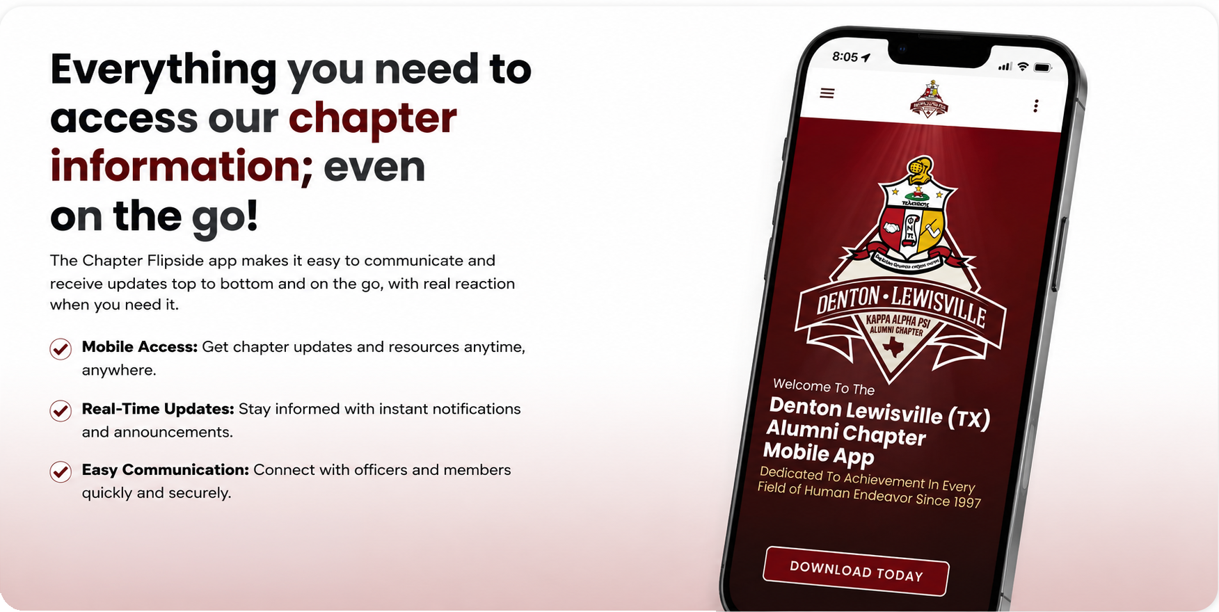Denton-Lewisville Kappas Chapter App
